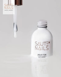 Sauté Nails Milky Top No Wipe 8ml - official product texture or application image 2 of 4